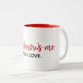 宗教感動的引用文オンホワイトマグカップ ツートーンマグカップ (正面右)