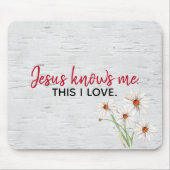 宗教感動的引用文オンホワイト樺の木 マウスパッド (正面)