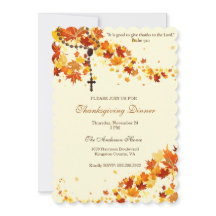 宗教感謝祭ディナーロザリオ葉