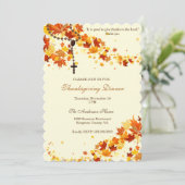 宗教感謝祭ディナーロザリオ葉 招待状 (スタンド正面)