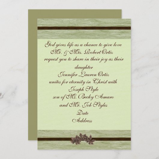 宗教招待状 招待状 (正面/裏面)