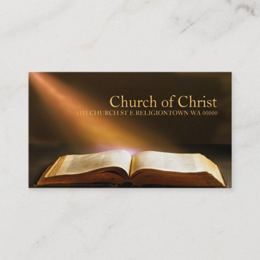 宗教教会キリスト教宗教聖書 名刺 (正面)