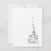 宗教教会チャペル教会に行結婚く 招待状 (裏面)