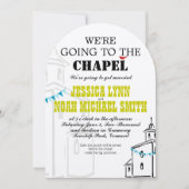 宗教教会チャペル教会に行結婚く 招待状 (正面)