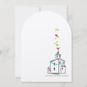 宗教教会チャペル教会に行結婚く 招待状 (裏面)