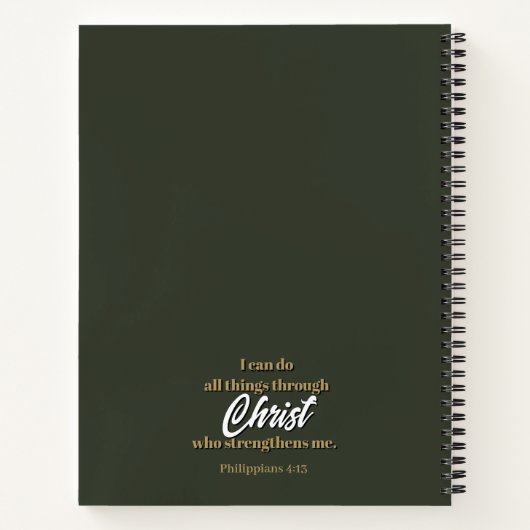 宗教教会素朴聖なる書物、 経典祈りの言葉ジャーナル ノートブック (裏面)