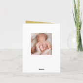 宗教数珠の十字のモノグラムの原稿がある写真 サンキューカード (裏面)