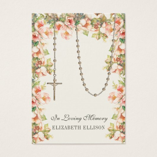 宗教数珠バラ葬祭記念祈りの言葉 (正面)