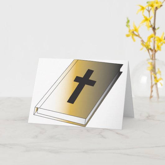 宗教書の挨拶状 カード (黄色い花)
