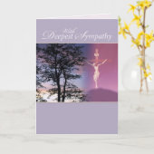 宗教最も深い悔やみや弔慰 カード (黄色い花)