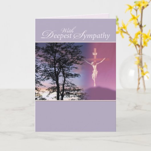 宗教最も深い悔やみや弔慰 カード (黄色い花)