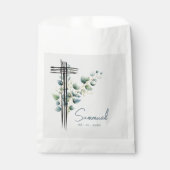 宗教植物性モダンブルークロス フェイバーバッグ (正面)