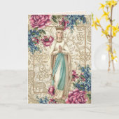 宗教母の日賛美ヴァージン カード (黄色い花)