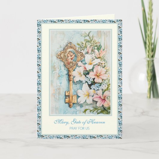 宗教母メアリーフローラ勇気付けられる カード (正面)