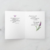 宗教母紫色の悔やみや弔慰の損失 カード (内部)