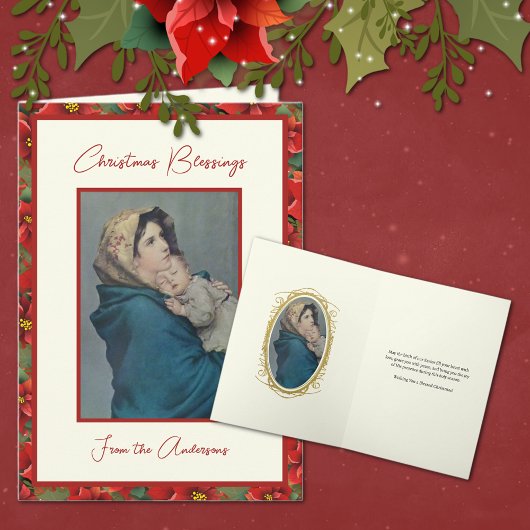 宗教母賛美ベビーヘスフローラ休日 シーズンカード