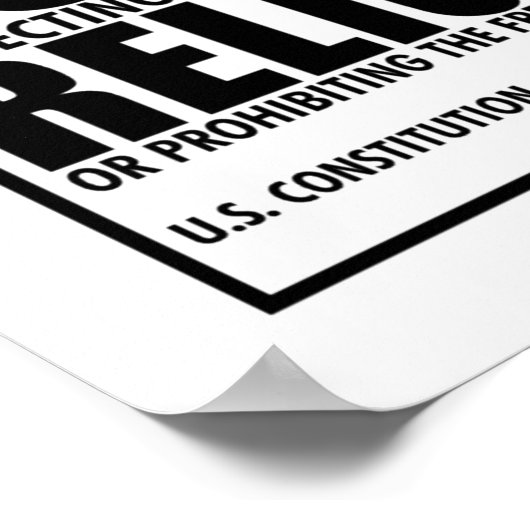 宗教法のポスターなし ポスター (角)