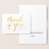 宗教洗礼のサンキューカードの金ゴールドホイル 箔カード (ディスプレー)