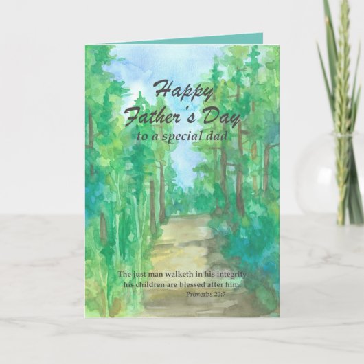 宗教父の日バイブル聖句ハイキングトレイル カード (正面)