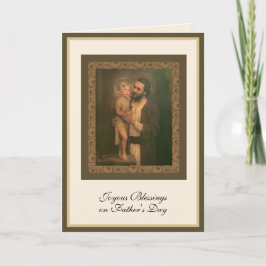 宗教父の日ヴィンテージ聖ヨセフ祈りの言葉 カード