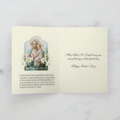 宗教父の日ヴィンテージ聖ヨセフ祈りの言葉 カード (内部)