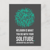 宗教独り大司教ウィリアム・テンプル引用文 ポストカード (正面)