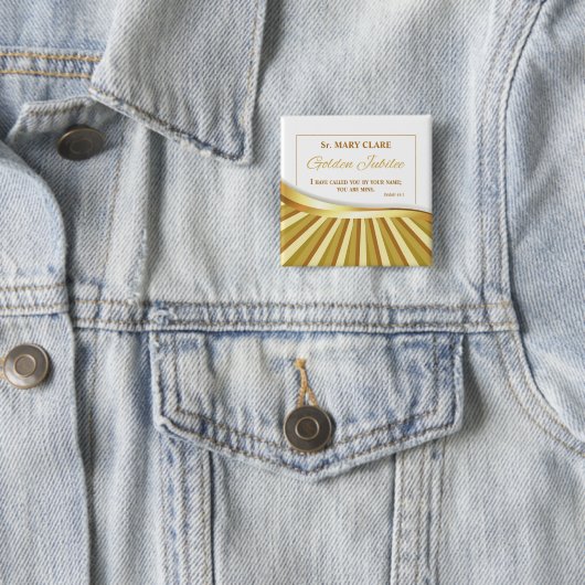 、宗教生命の金記念祭個人化して下さい 缶バッジ (インサイチュ)