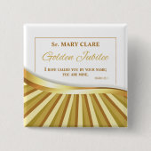 、宗教生命の金記念祭個人化して下さい 缶バッジ (正面)