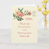 宗教生命姉妹年賛美会 カード (黄色い花)