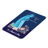 宗教生活から30周年を迎える尼僧ピンクの花 マグネット (左側)