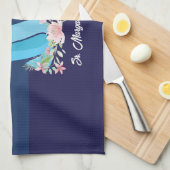 宗教生活から50周年を迎えるピンク色の花 キッチンタオル (四つ折り)