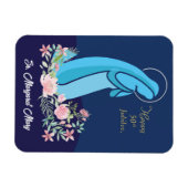 宗教生活から50周年を迎えるピンク色の花 マグネット (横)