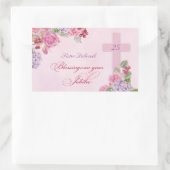 宗教生活カトリック修道女25周年 長方形シール (バッグ)