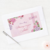 宗教生活カトリック修道女30周年記念 長方形シール (封筒)