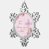 宗教生活カトリック修道女35周年 スノーフレークピューターオーナメント (右)