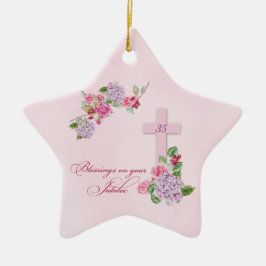 宗教生活カトリック修道女35周年 セラミックオーナメント