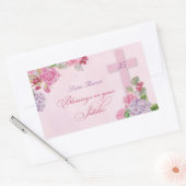 宗教生活カトリック修道女35周年 長方形シール (封筒)