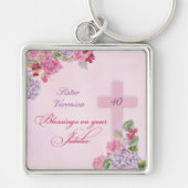 宗教生活カトリック修道女40周年 キーホルダー (正面)