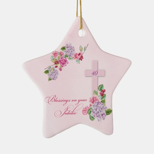 宗教生活カトリック修道女40周年 セラミックオーナメント (右)
