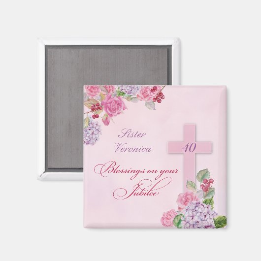 宗教生活カトリック修道女40周年 マグネット (正面/裏面)
