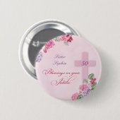 宗教生活カトリック修道女50周年 缶バッジ (正面&裏面)