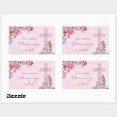 宗教生活カトリック修道女55周年 長方形シール (シート)