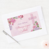 宗教生活カトリック修道女55周年 長方形シール (封筒)