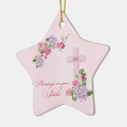 宗教生活カトリック修道女60周年 セラミックオーナメント (左)