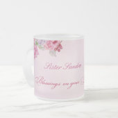 宗教生活カトリック修道女60周年 フロストグラスマグカップ (正面左)