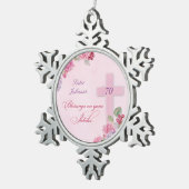 宗教生活カトリック修道女70周年 スノーフレークピューターオーナメント (右)