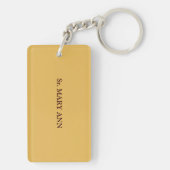 宗教生活修道女のカスタマイズ可能な記念日 キーホルダー (裏面)