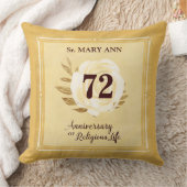 宗教生活修道女のカスタマイズ可能な記念日 クッション (ブランケット)