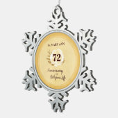 宗教生活修道女のカスタマイズ可能な記念日 スノーフレークピューターオーナメント (右)