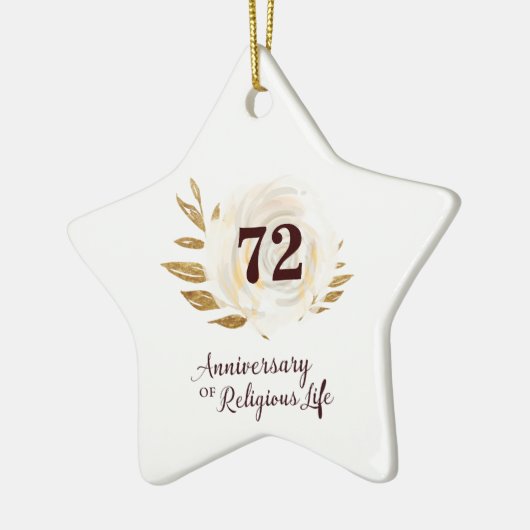 宗教生活修道女のカスタマイズ可能な記念日 セラミックオーナメント (左)